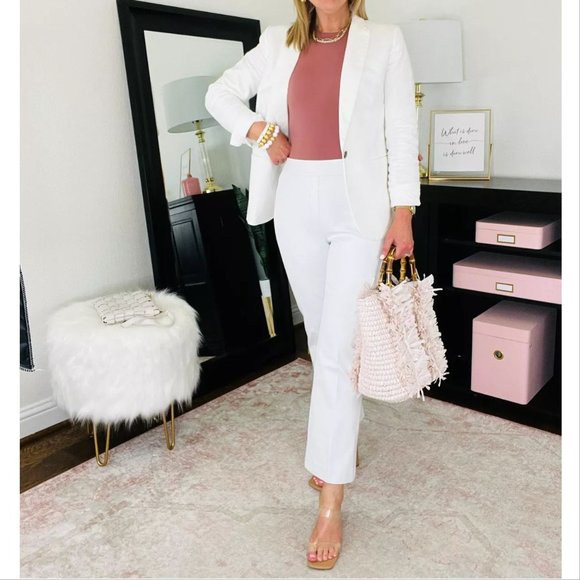 SPANX On-The-Go Kick Flare Pull-on PANTS Size XL Tall White Stretch NEW 20373T - Picture 13 of 13